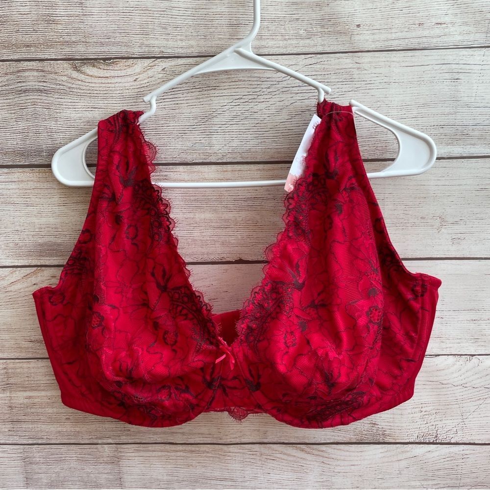 NEW WITH TAGS CACIQUE BRA IN RED - Picture 2 of 7